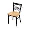 Holland Bar Stool Co 620 Catalina 18" Chair with Black Wrinkle Finish and Natural Oak Seat 62018BWNatOak - alternate 1